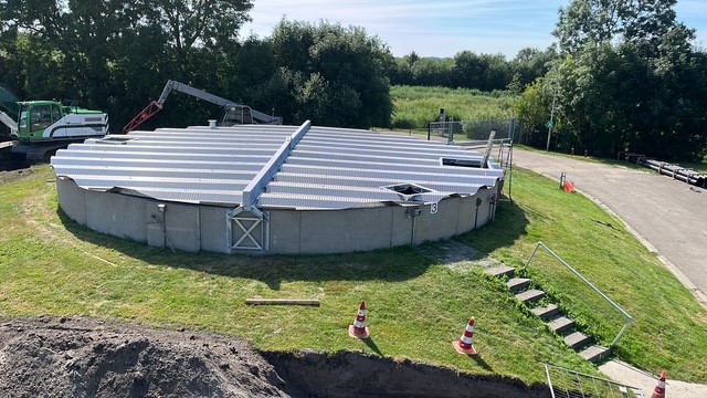 Aluminium afdekking RWZI Lemmer